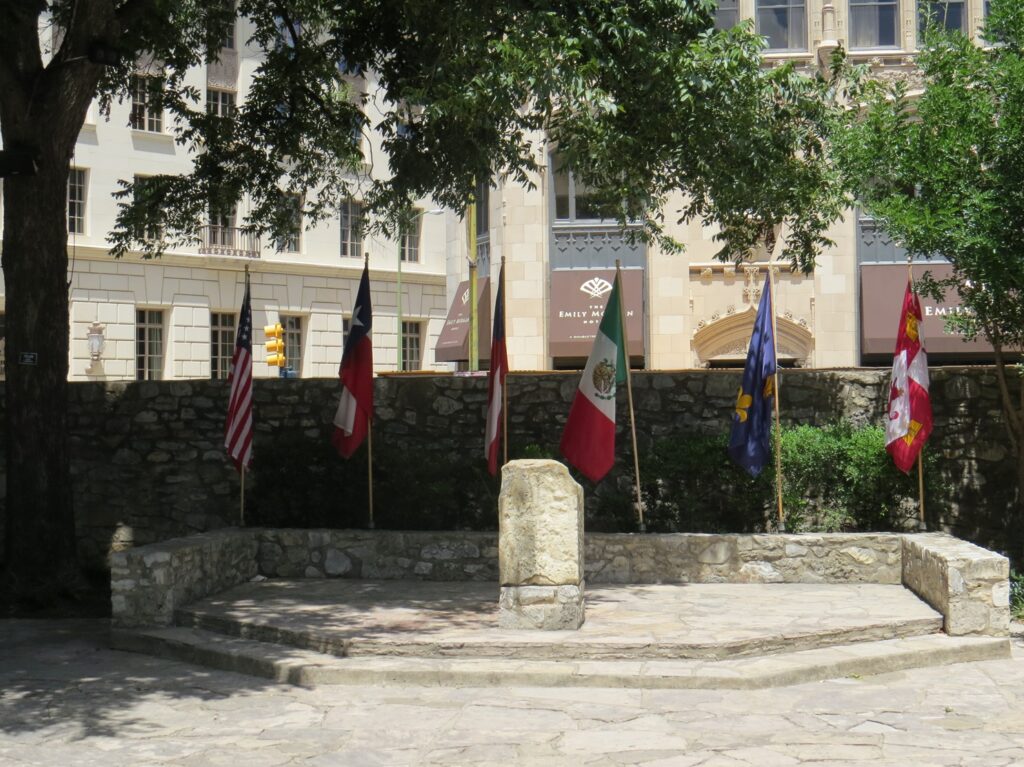Le Alamo Mission Flags Monument