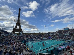 Vue depuis les tribunes du Stade Tour Eiffel