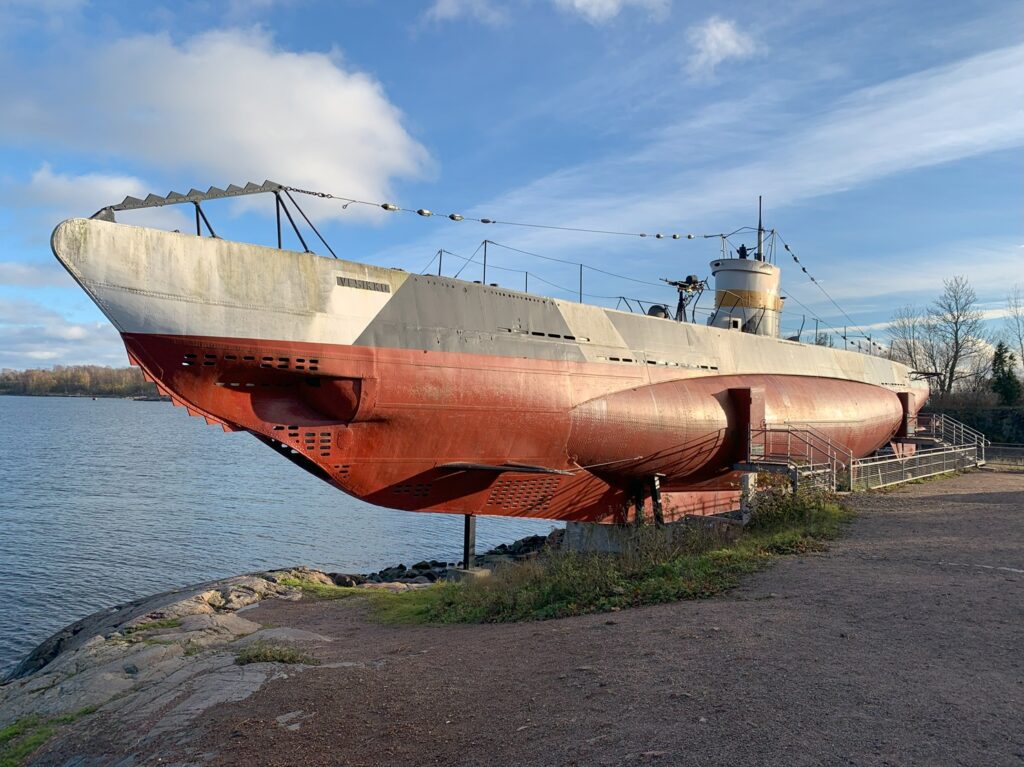 Vue sur le sous-marin Vesikko